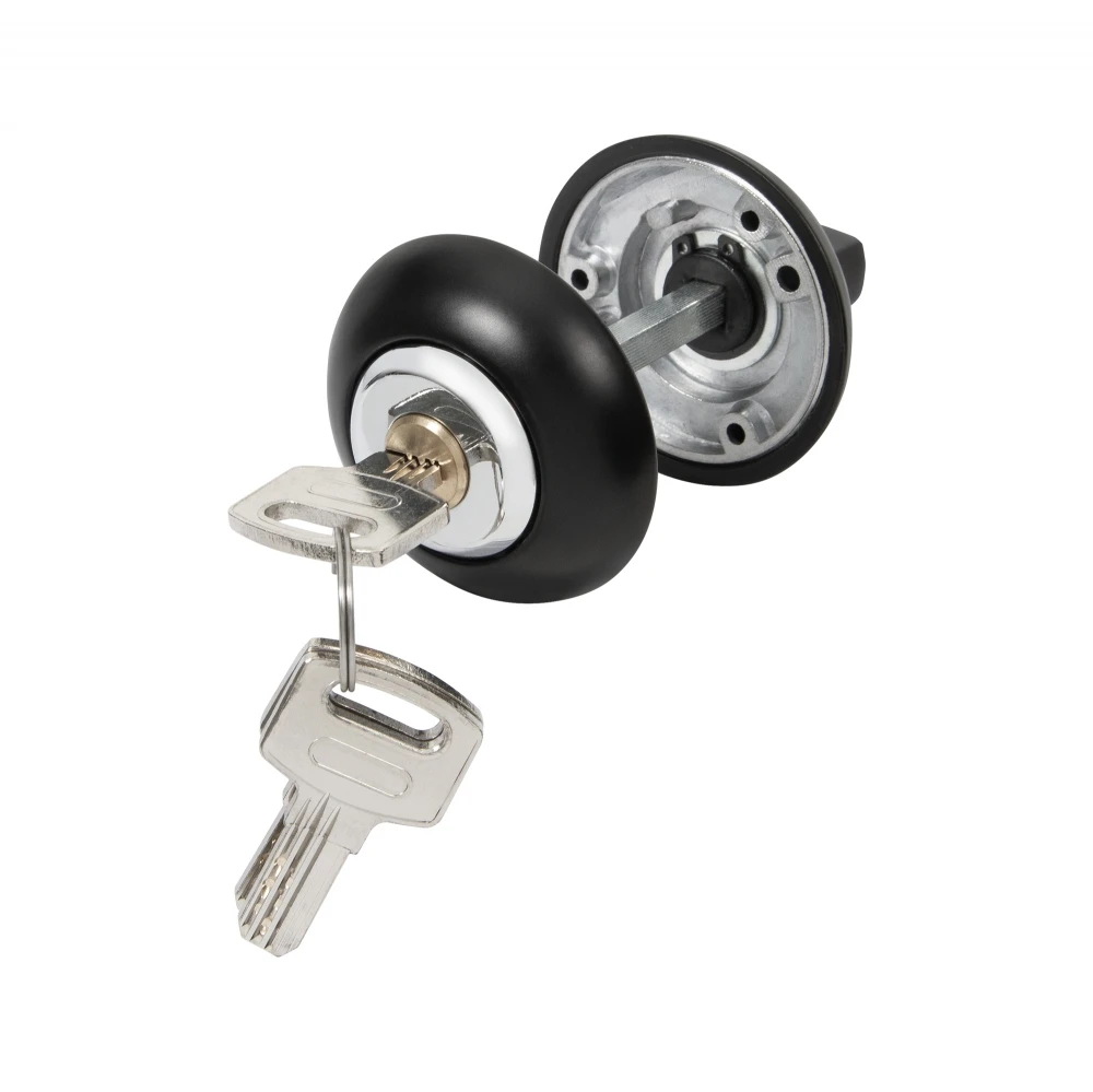 Фото Ручка поворотная с фиксацией ключом BK6.FIX.JR BL-24 черный