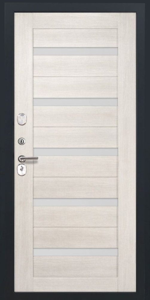 Входная дверь ДвериПРО Квадро СБ-1 (ст. белое, 16мм, беленый дуб) DPRO196852 внутренняя сторона
