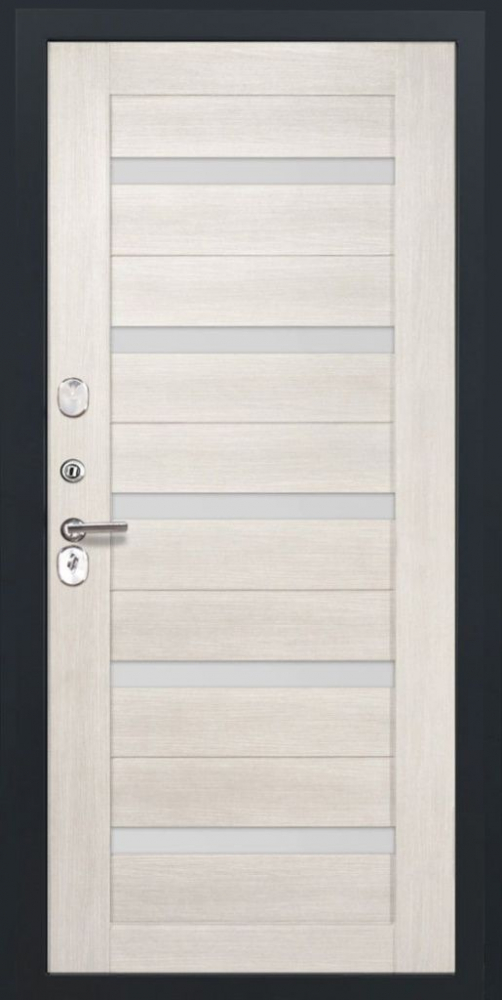 Входная дверь ДвериПРО L Термо СБ-1 (ст. белое, 16мм, беленый дуб) DPRO198297 внутренняя сторона