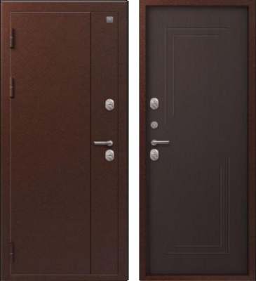 Дверь Термо-100 Антик Медь - Темная Лиственница